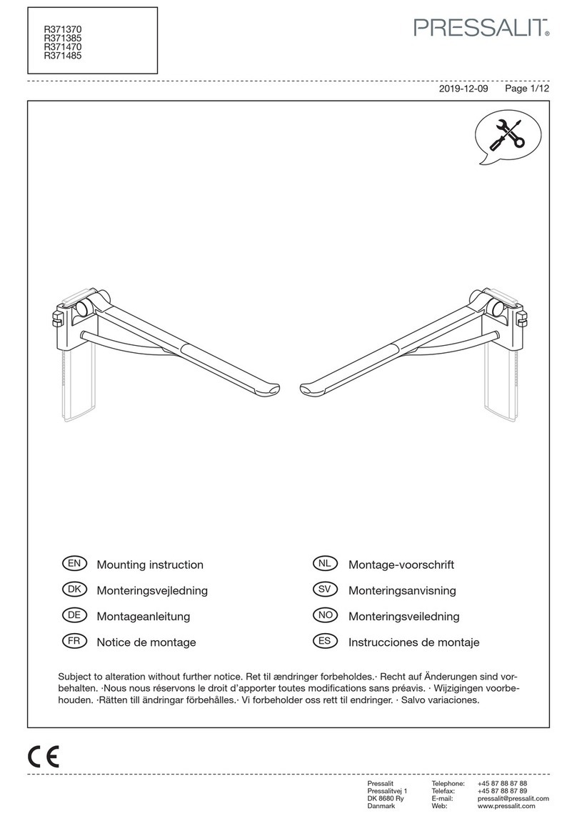 Pressalit Care R371370 manual