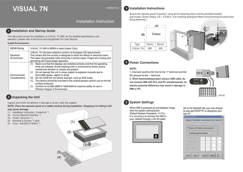 Seneca VISUAL 7N User manual