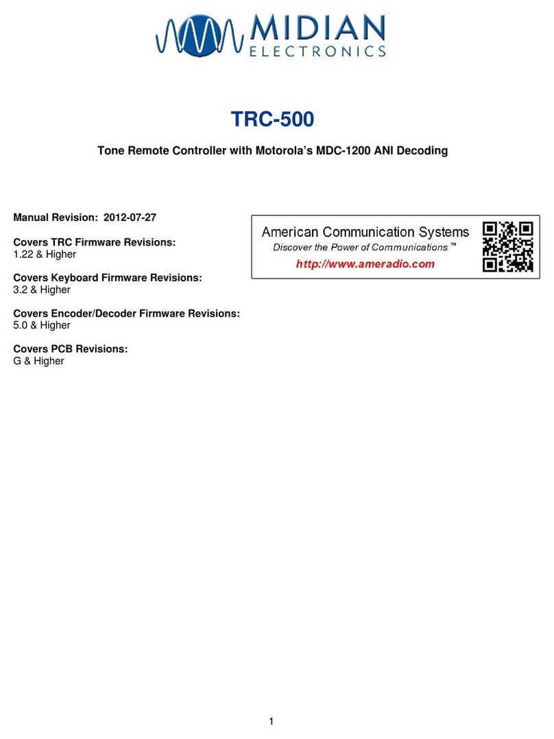 Midian Electronics TRC-500 manual