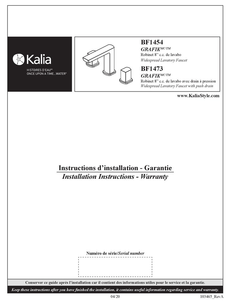 Kalia GRAFIK BF1454 Installation guide