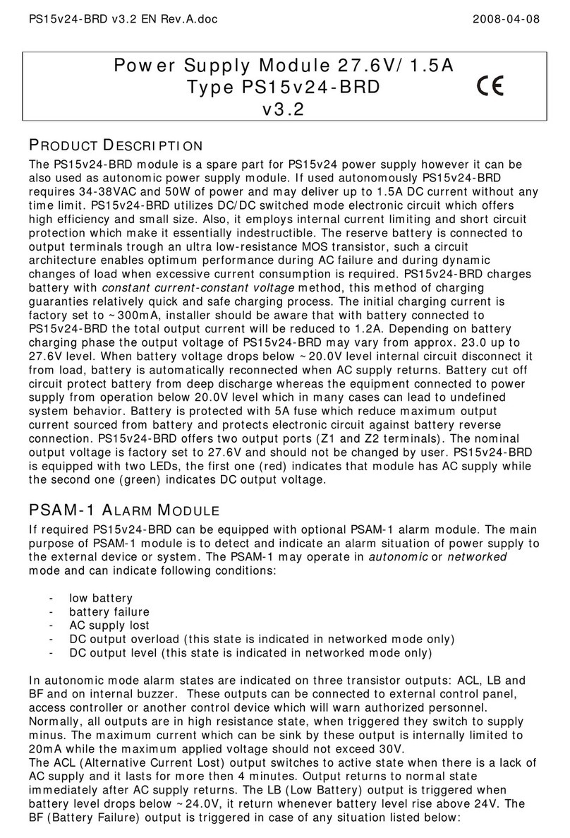 Roger PS15v24-BRD user manual