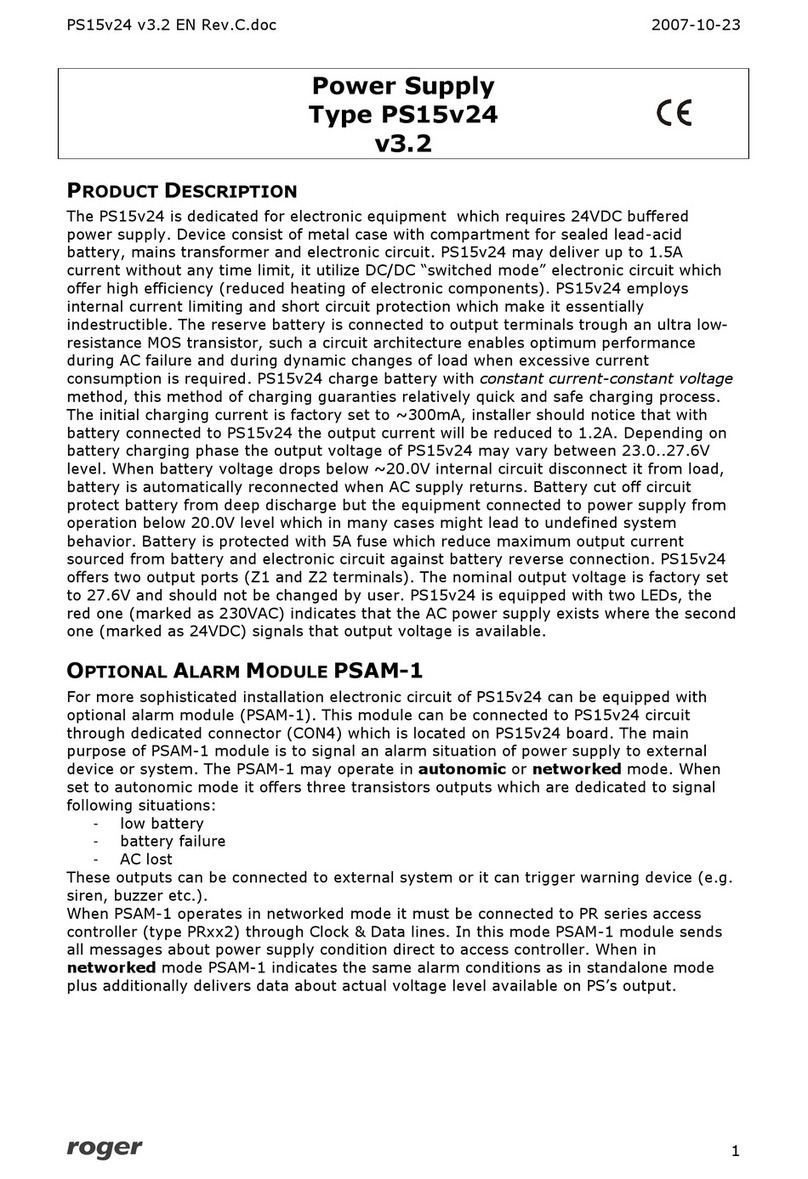 Roger PS15v24 User manual