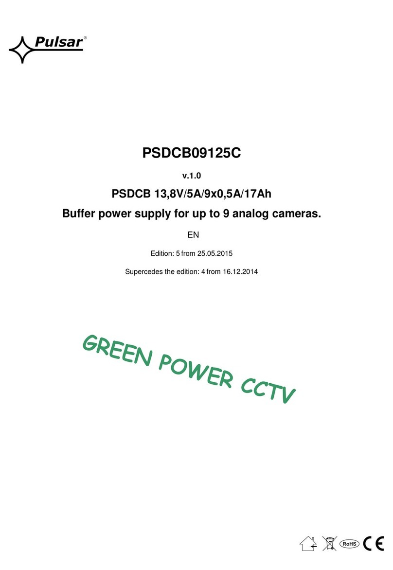 Pulsar GREEN POWER CCTV PSDCB09125C quick start guide