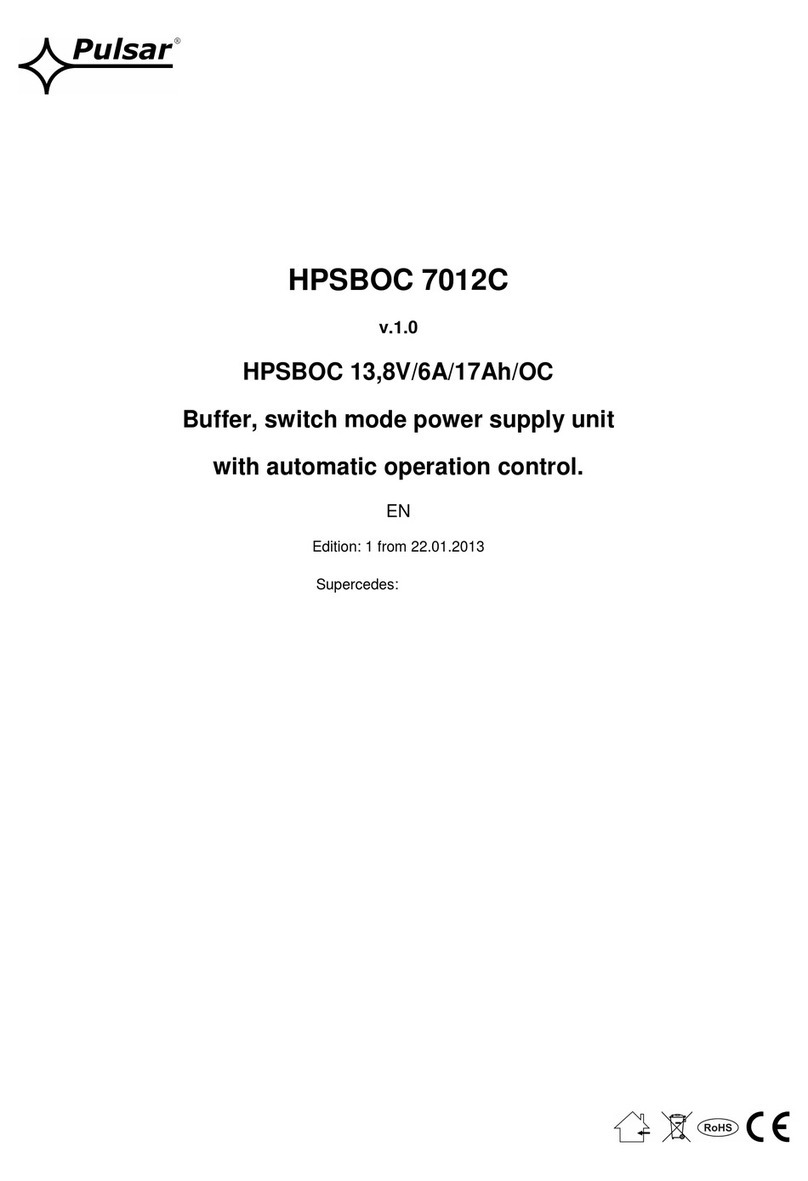 Pulsar HPSBOC 7012C quick start guide