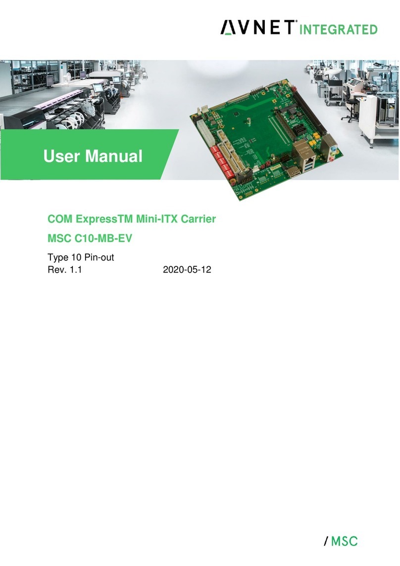 Avnet MSC C10-MB-EV User manual Avnet MSC C10-MB-EV User manual