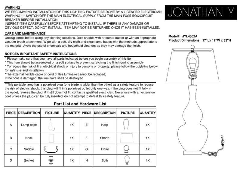 JONATHAN Y JYL4002A quick start guide