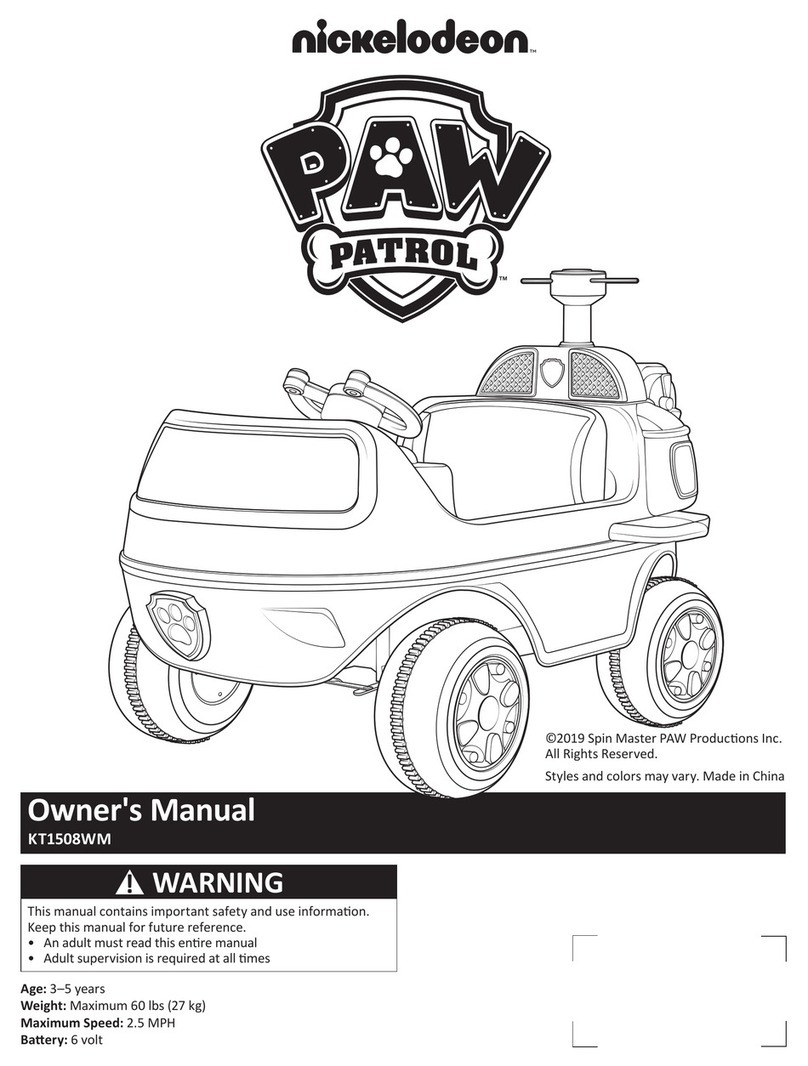 KID Trax Nickelodeon PAW Patrol KT1508WM User manual KID Trax Nickelodeon PAW Patrol KT1508WM User manual
