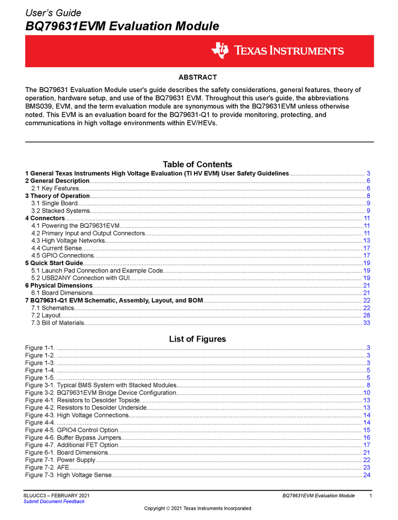 Texas Instruments BQ79631EVM User manual