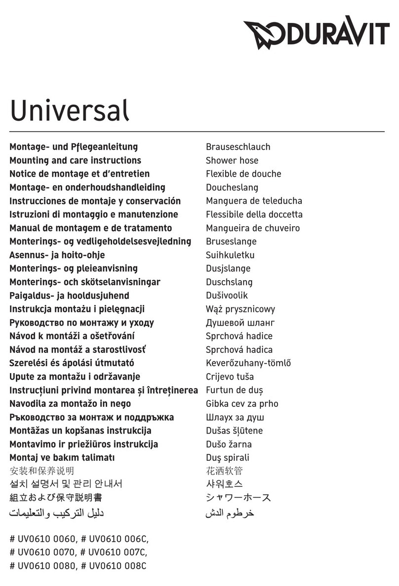 DURAVIT Universal UV0610 0060 Installation guide DURAVIT Universal UV0610 0060 Installation guide