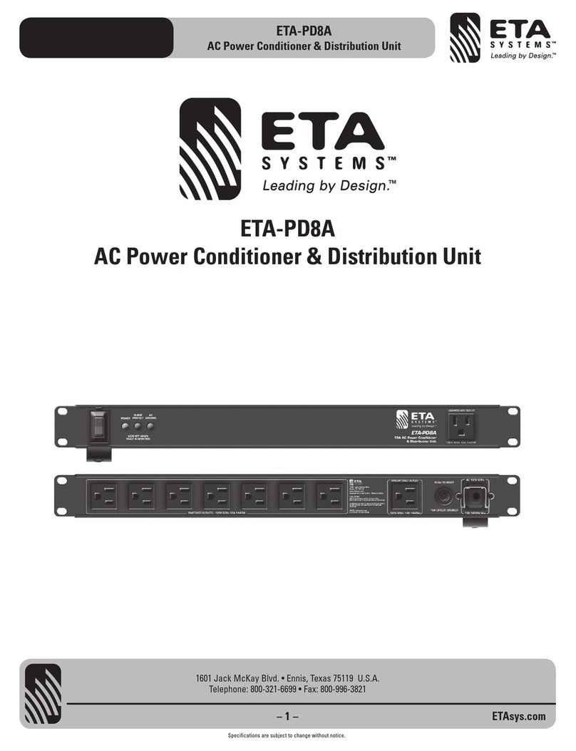 ETA Systems ETA-PD8A User manual