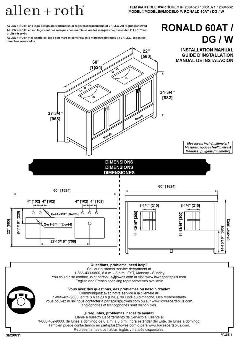 Allen + Roth RONALD 60AT installation manual Allen + Roth RONALD 60AT installation manual