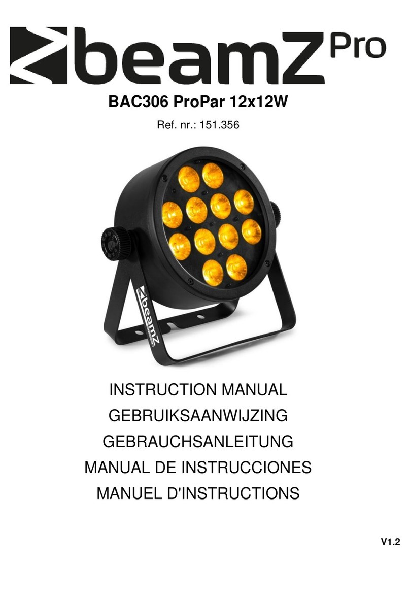 Beamz Pro BAC306 instruction manual