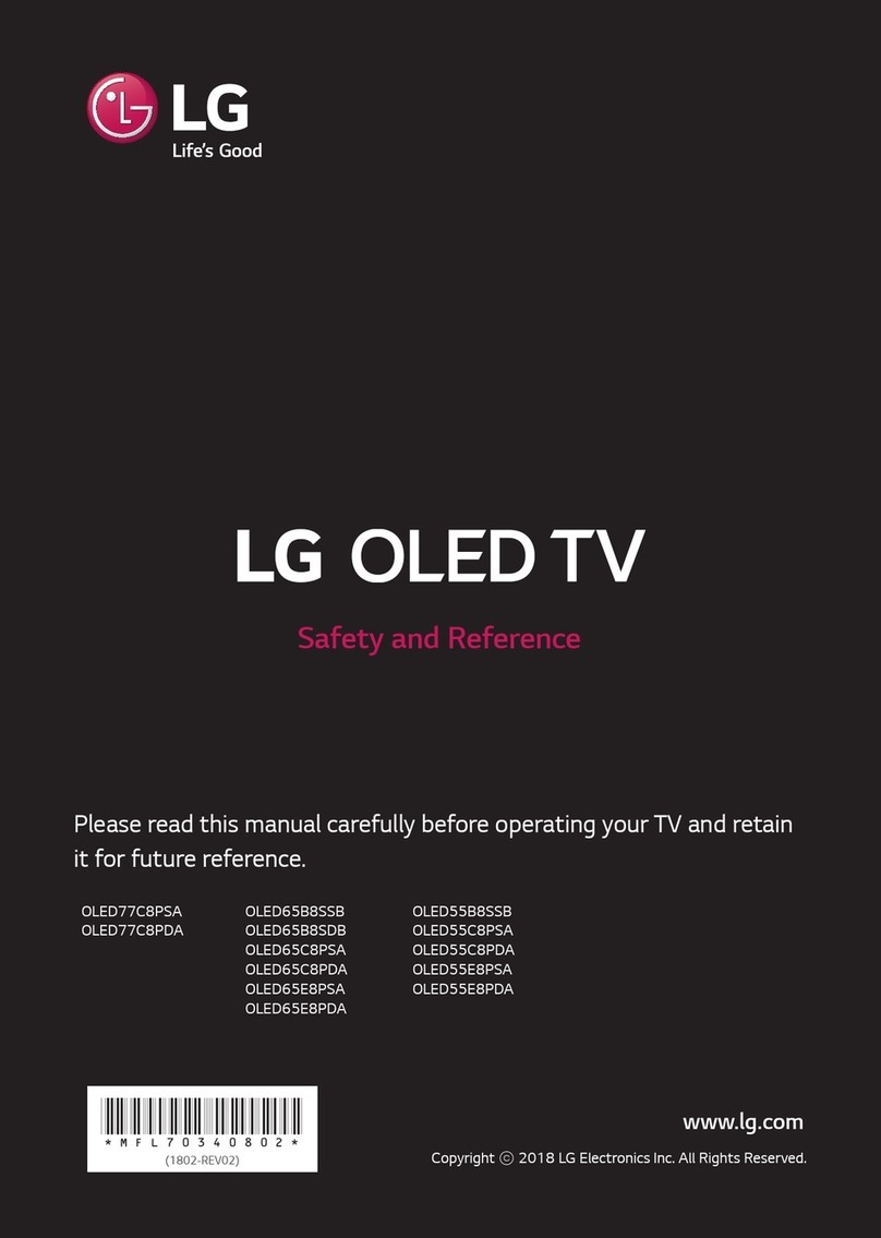 LG OLED65B8SSB Safety and reference