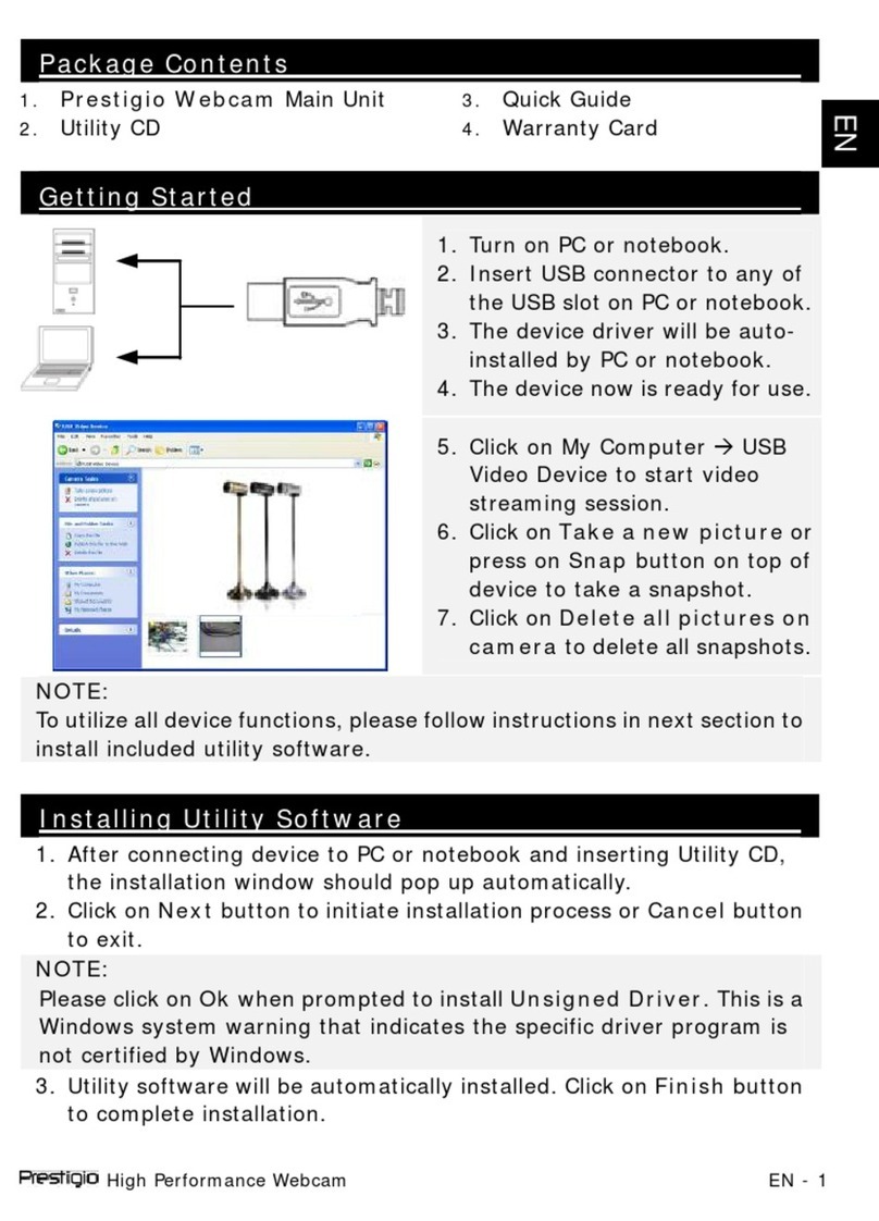 Prestigio PWC320X quick start guide