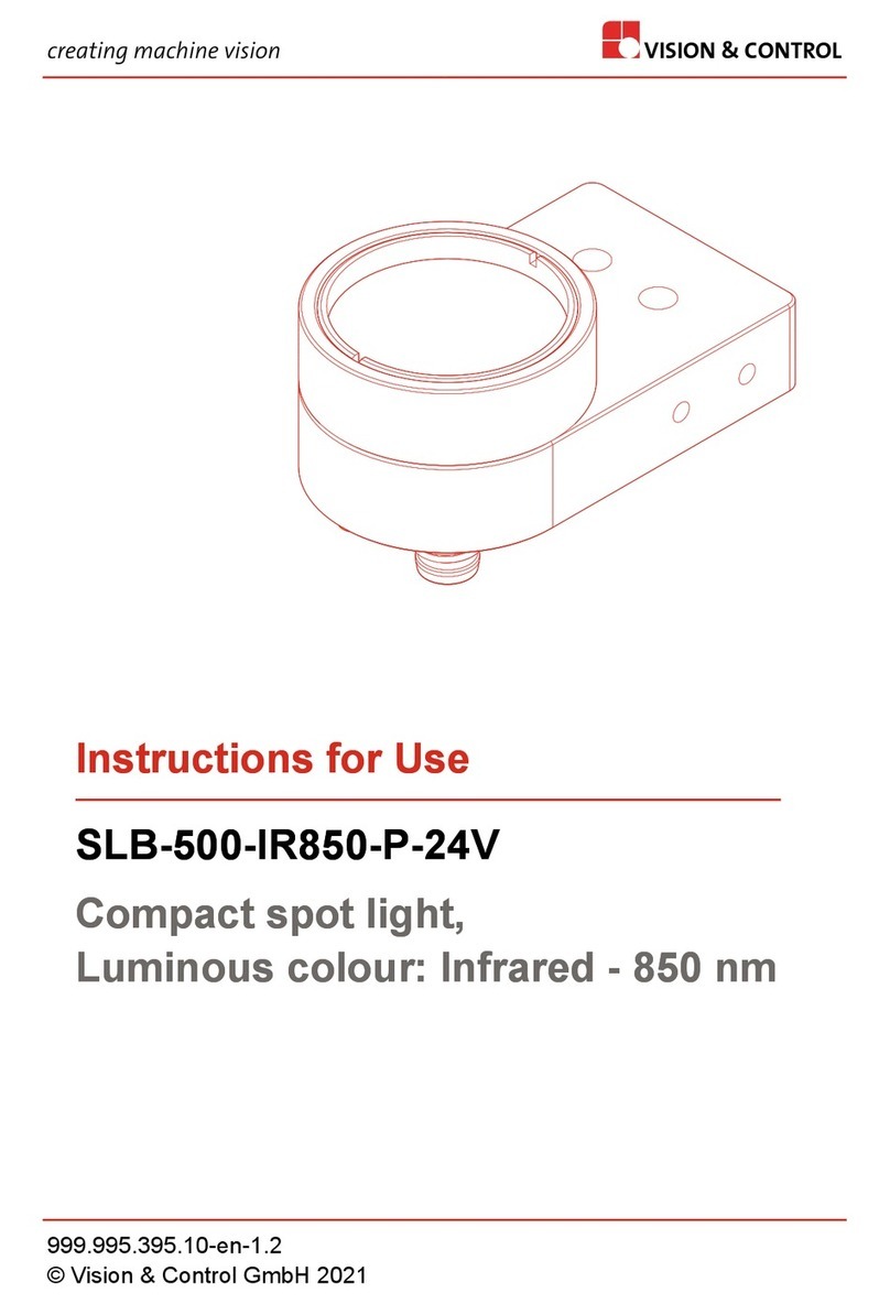 Vision & Control SLB-500-IR850-P-24V Instructions for use Vision & Control SLB-500-IR850-P-24V Instructions for use