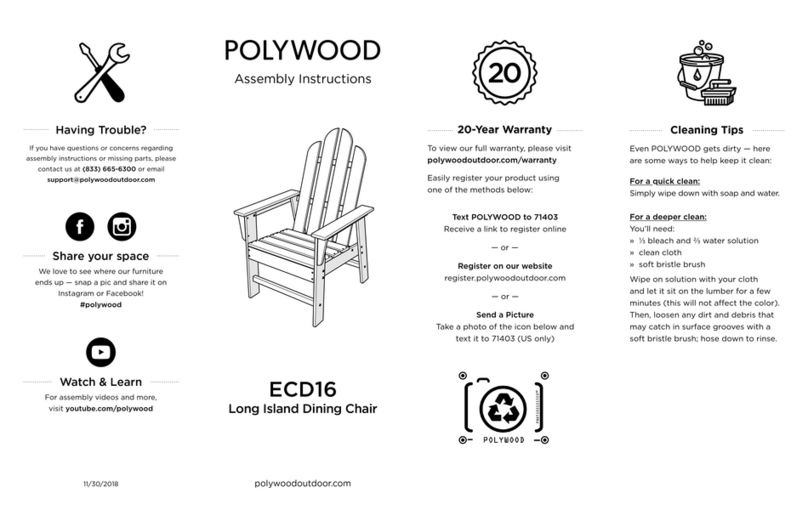 Polywood Long Island PWECD16 User manual