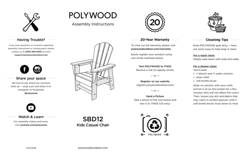 Polywood SBD12 User manual Polywood SBD12 User manual