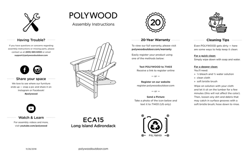 Polywood Long Island PWECA15 User manual