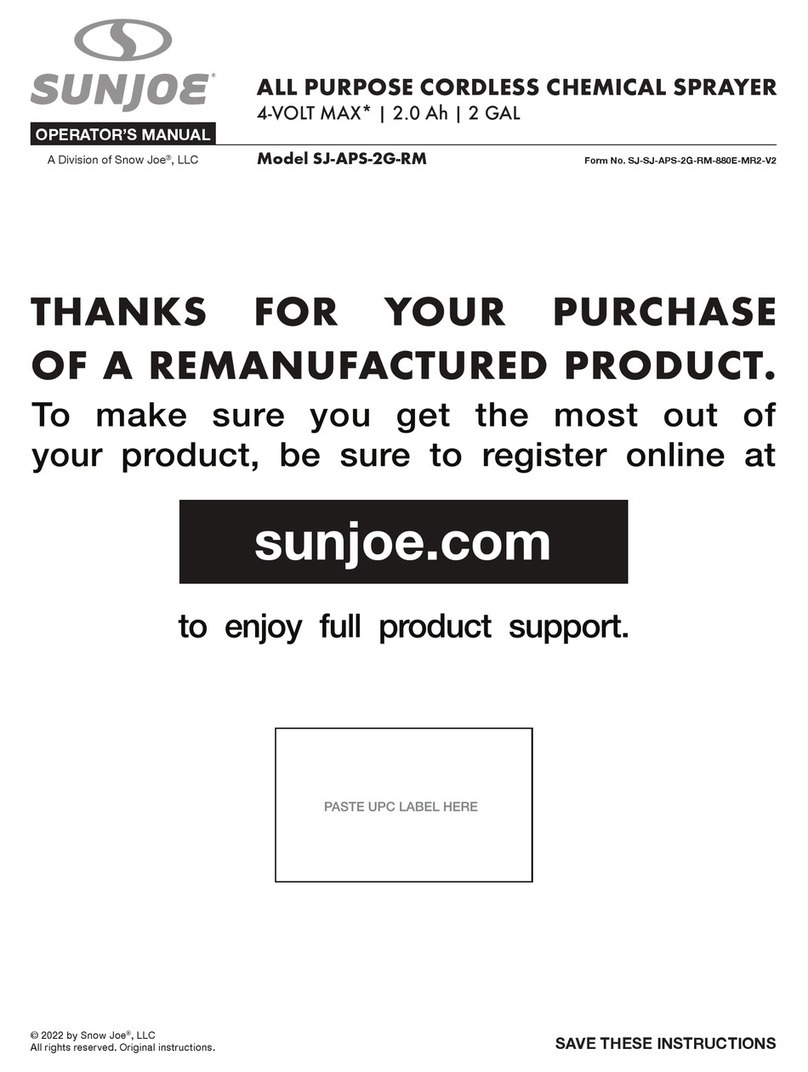 SNOWJOE SUNJOE SJ-APS-2G-RM Operator's manual