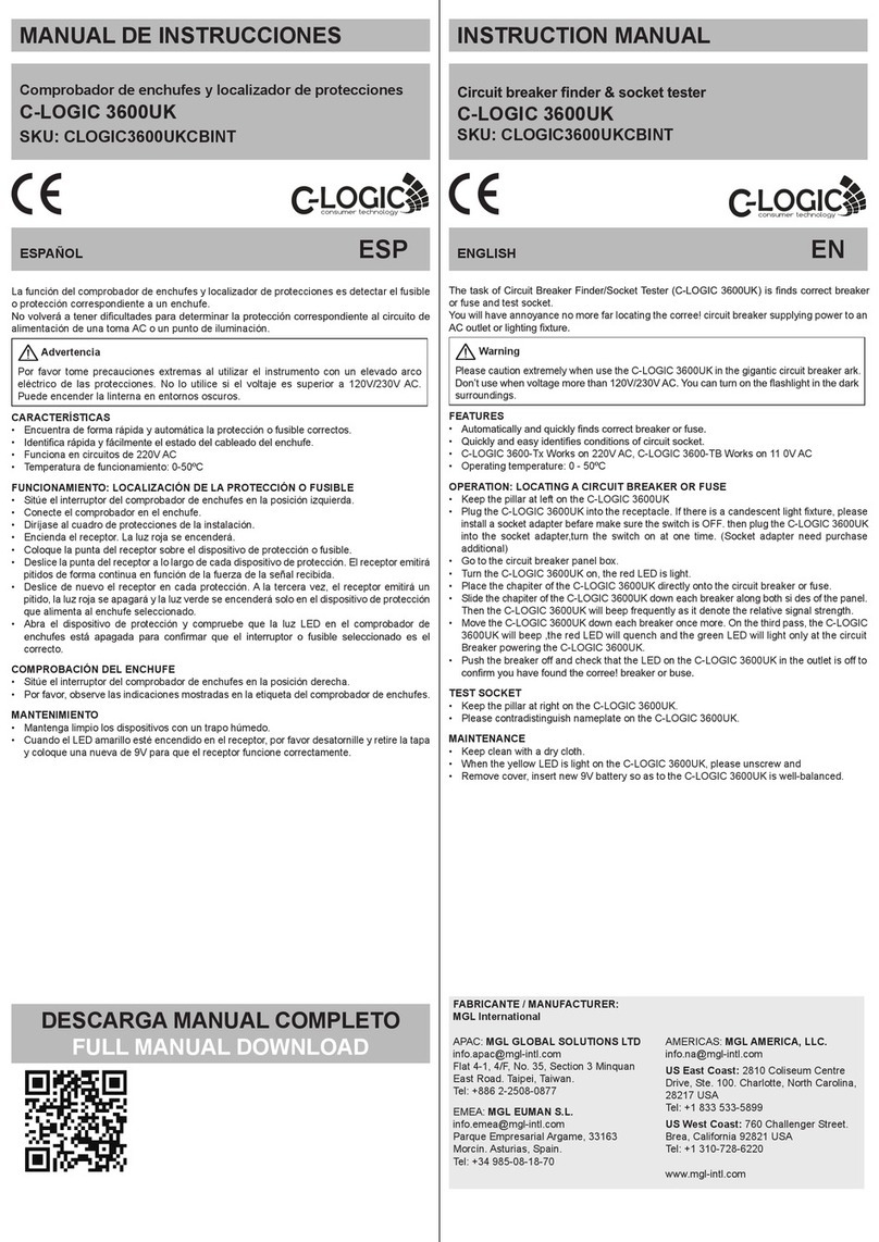 C-LOGIC 3600UK instruction manual