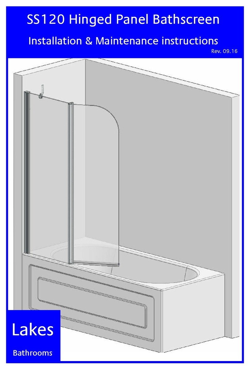 Lakes Bathrooms SS120S Installation & maintenance instructions