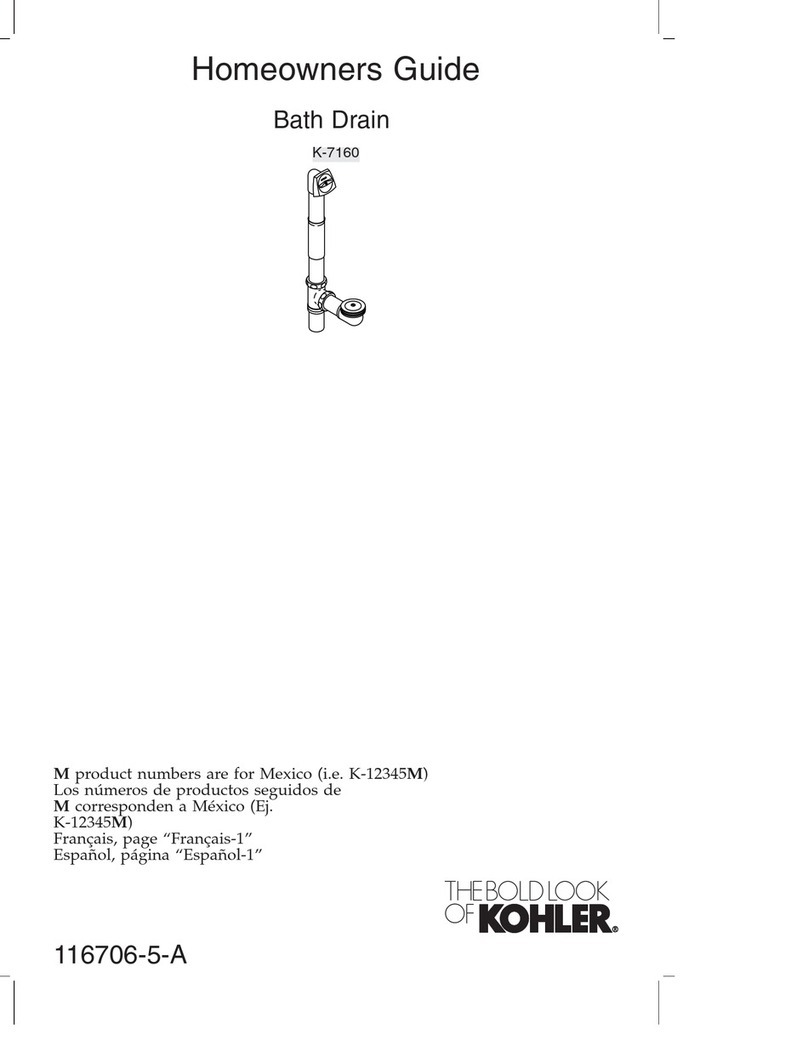 Kohler Clearflo K-7160-TF Assembly instructions Kohler Clearflo K-7160-TF Assembly instructions