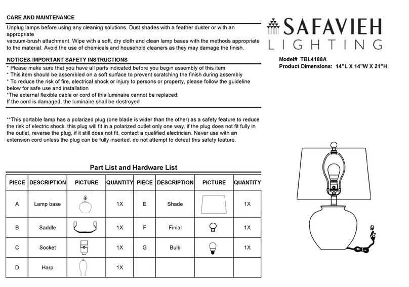 Safavieh TBL4188A User manual Safavieh TBL4188A User manual