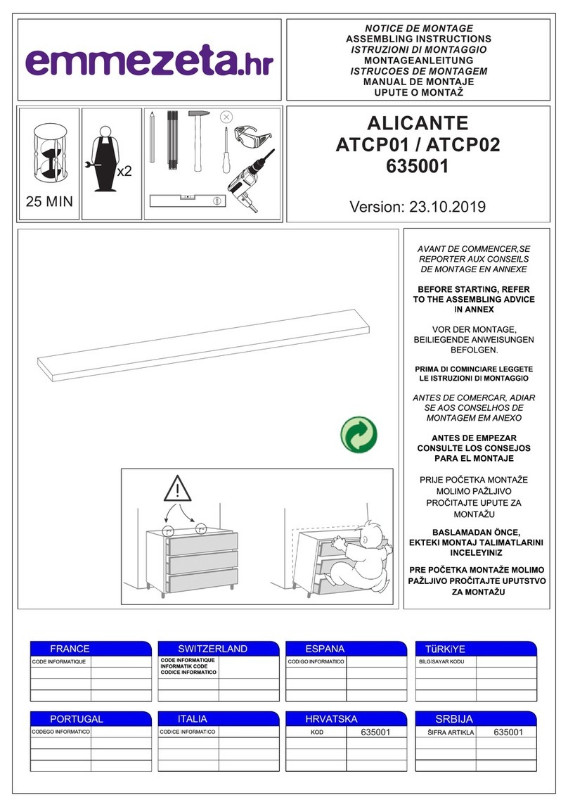 Emmezeta ALICANTE ATCP01 Assembling instructions