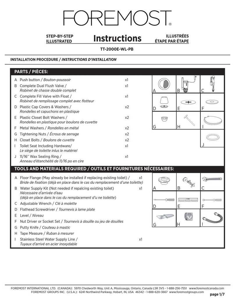 Foremost TT-2000E-WL-PB instructions