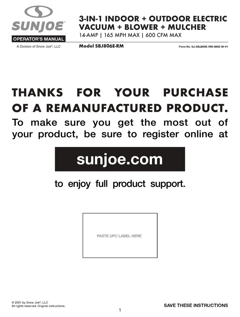 sunjoe SBJ806E-RM User manual