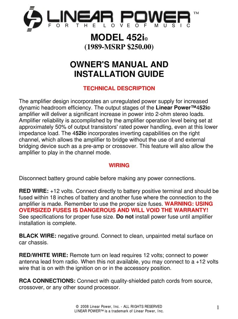 Linear Power 452i Programming manual