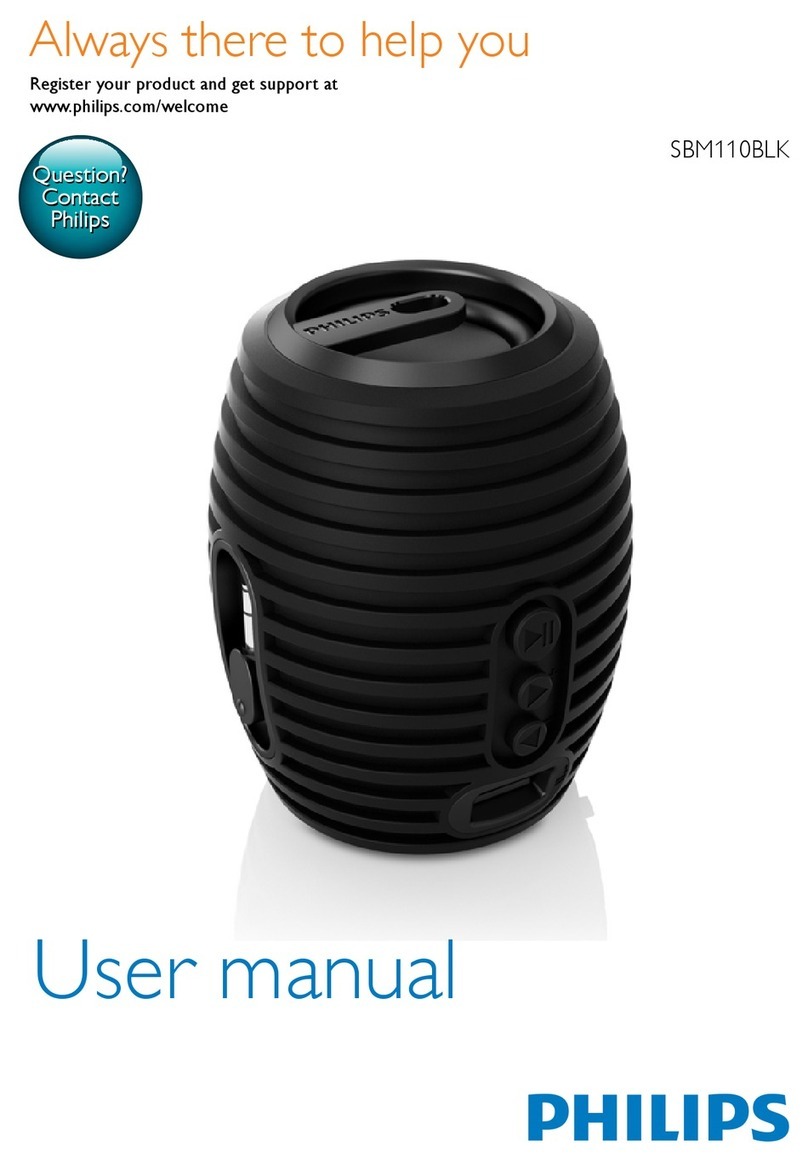 Philips SBM110BLK User manual