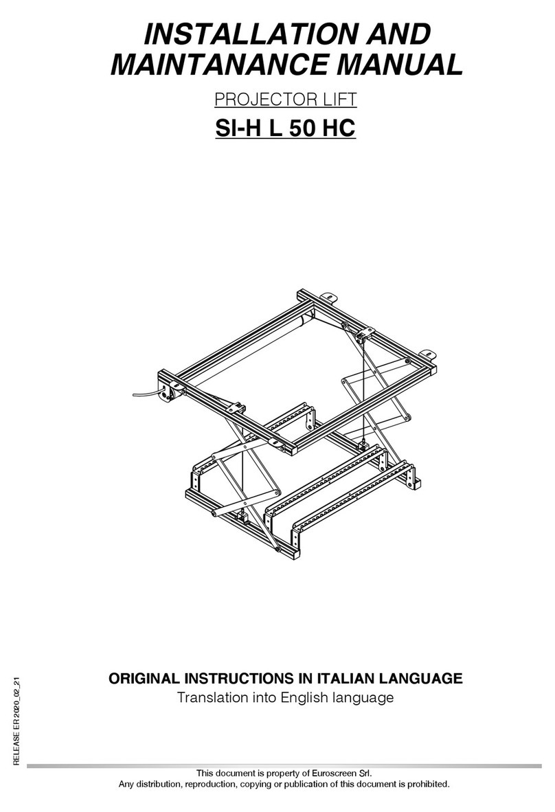 Euroscreen SI-H L 50 HC Installation and maintenance manual Euroscreen SI-H L 50 HC Installation and maintenance manual