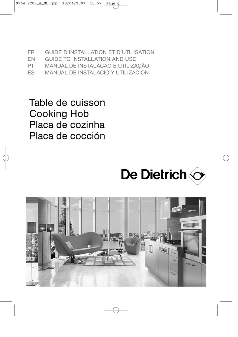 DeDietrich KIP711W Quick start guide