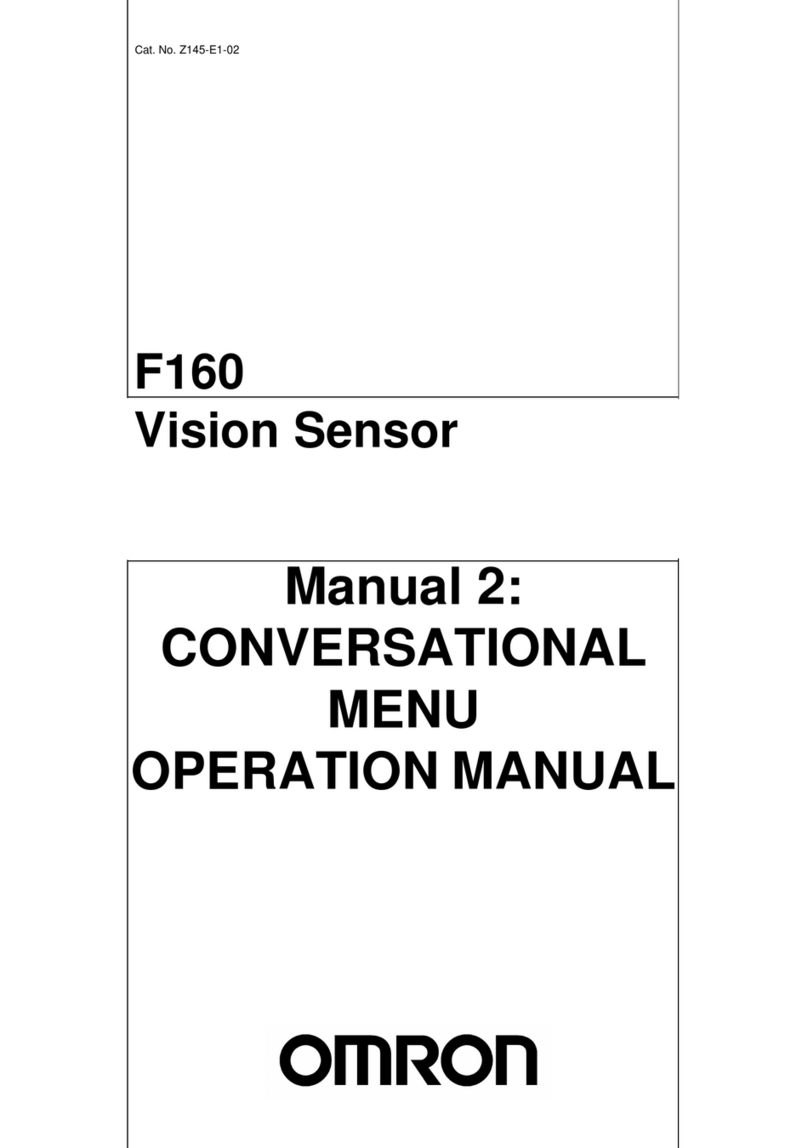 Omron F160 Vision Sensor Operation manual