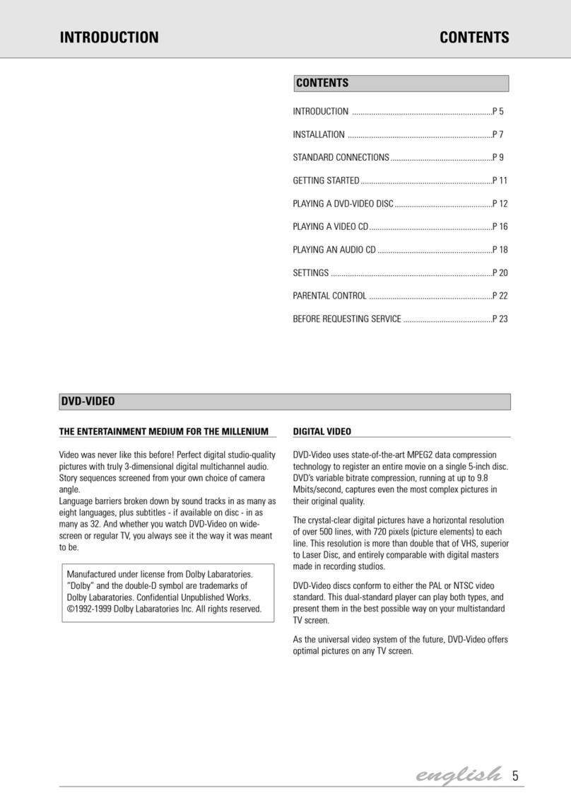 Philips DVD 960 User manual