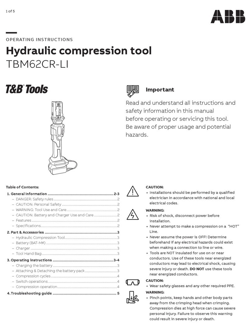 ABB T&B Tools TBM62CR-LI operating instructions
