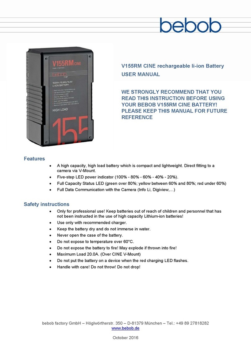 Bebob V155RM CINE User manual
