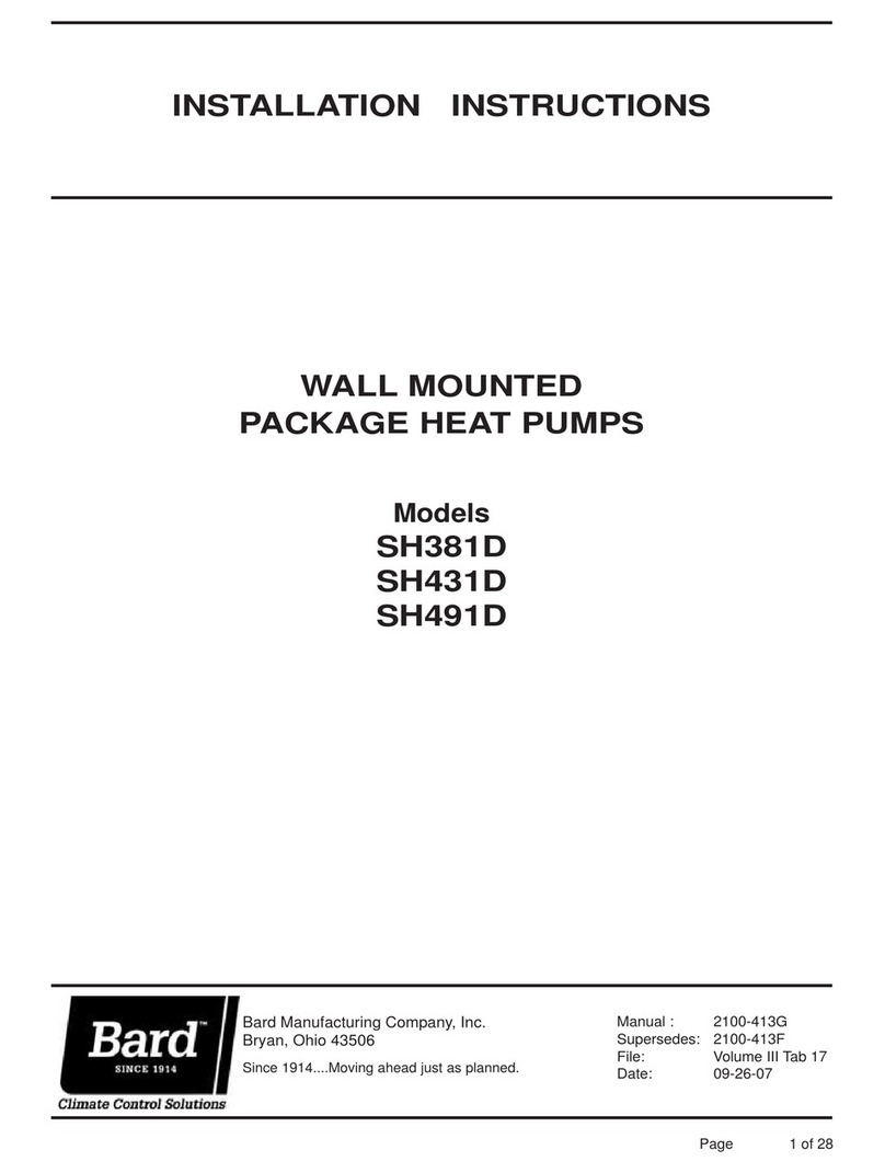 Bard SH381D Series User manual