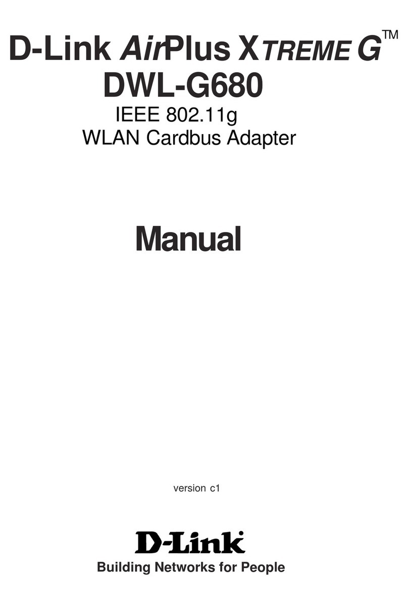 D-Link AirPlus XTREME G DWL-G680 User manual D-Link AirPlus XTREME G DWL-G680 User manual