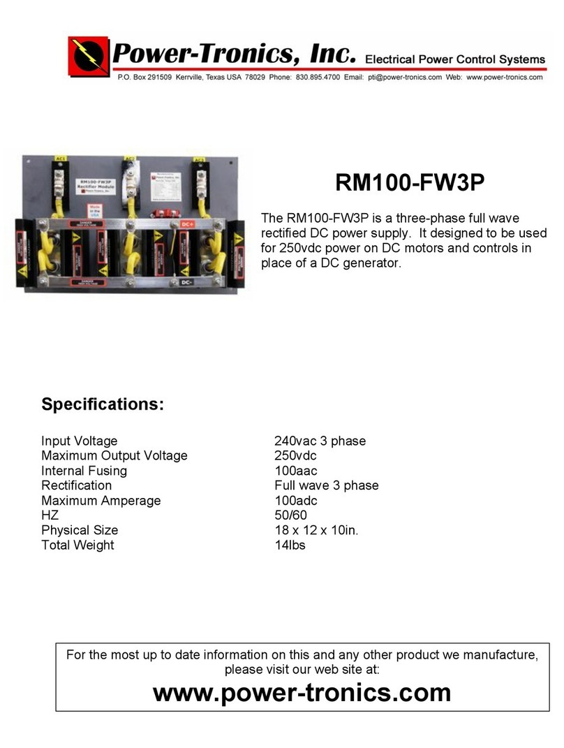Power-Tronics RM100-FW3P quick start guide Power-Tronics RM100-FW3P quick start guide