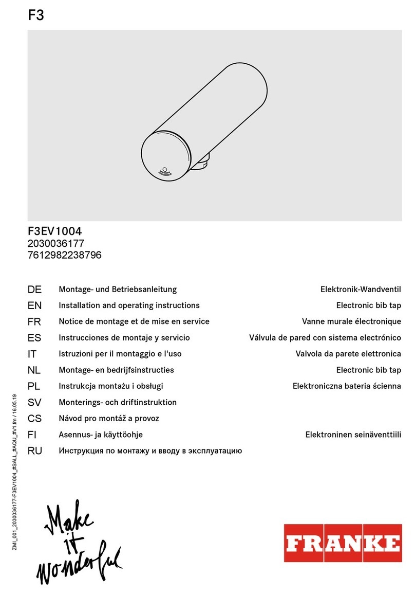 Franke F3EV1004 User manual Franke F3EV1004 User manual