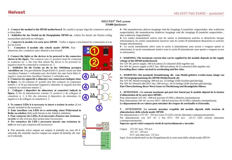 Helvest Flex FleX ES400 quick start guide
