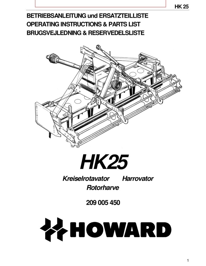 Howard HK 25 Operating instructions & parts list Howard HK 25 Operating instructions & parts list