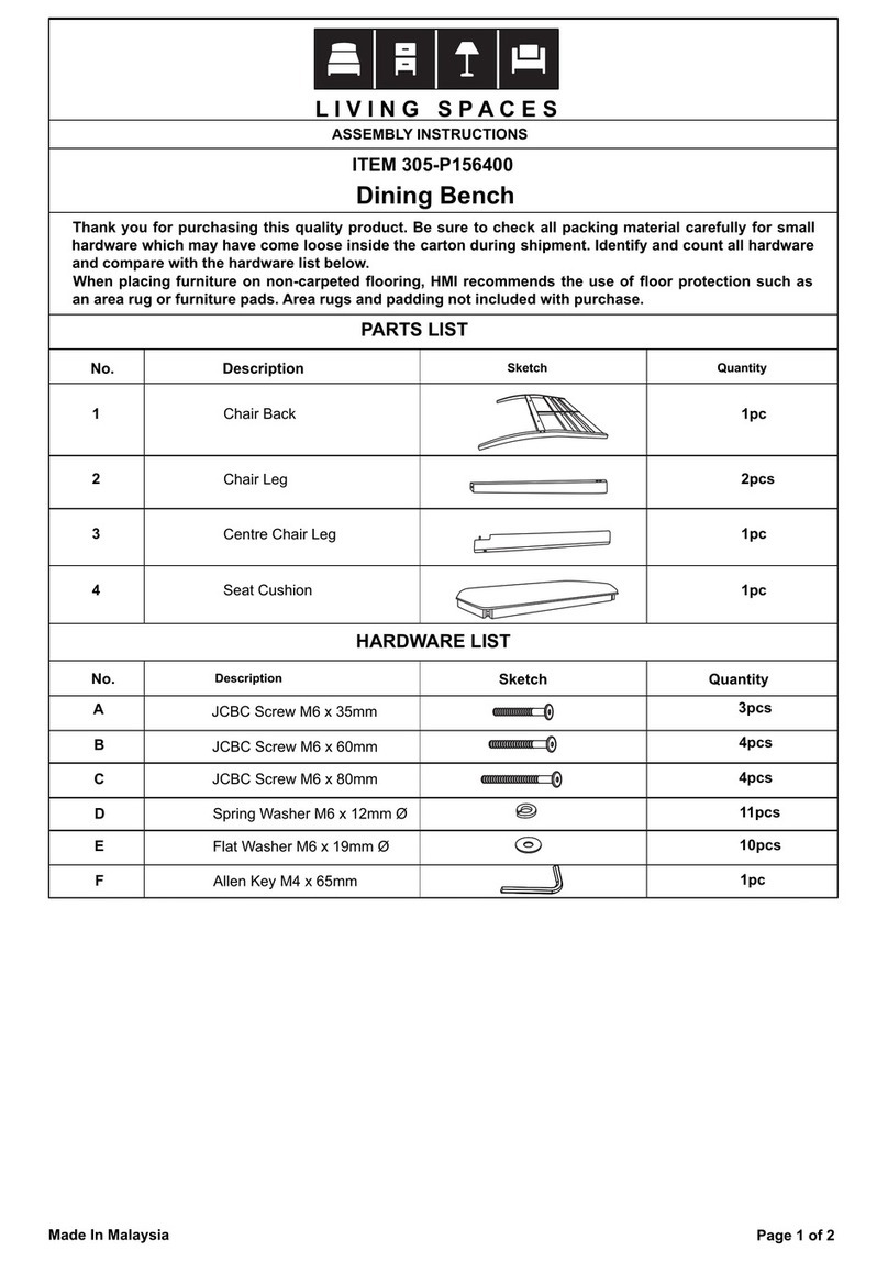 Living Spaces 305-P156400 User manual Living Spaces 305-P156400 User manual