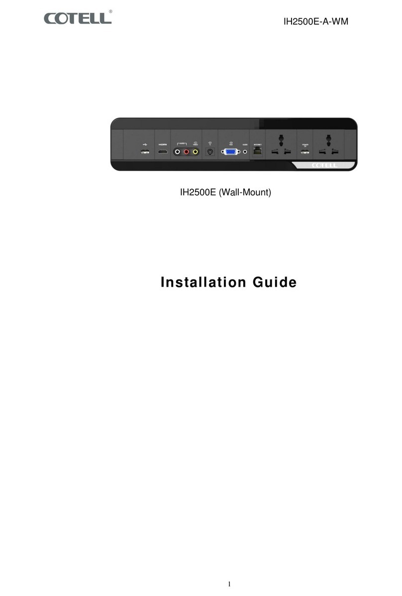Cotell IH2500E installation guide
