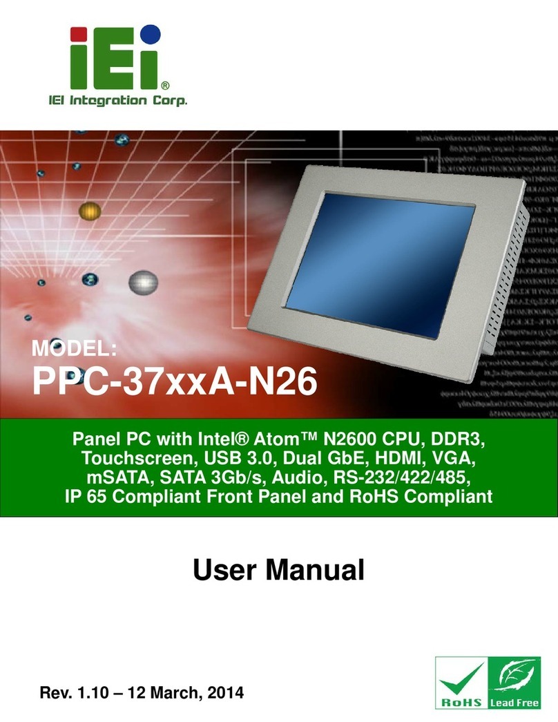 IEI Technology PPC-37 A-N26 Series User manual