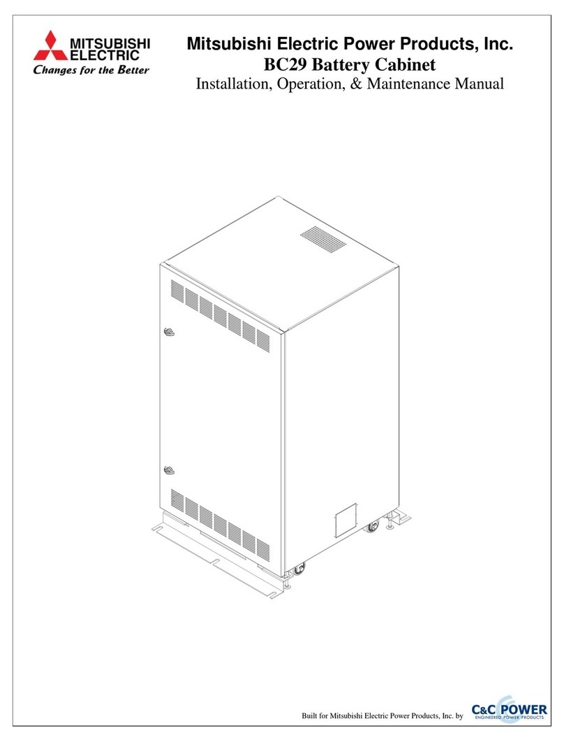 Mitsubishi Electric C&C Power BC29 Installation, operation & maintenance manual