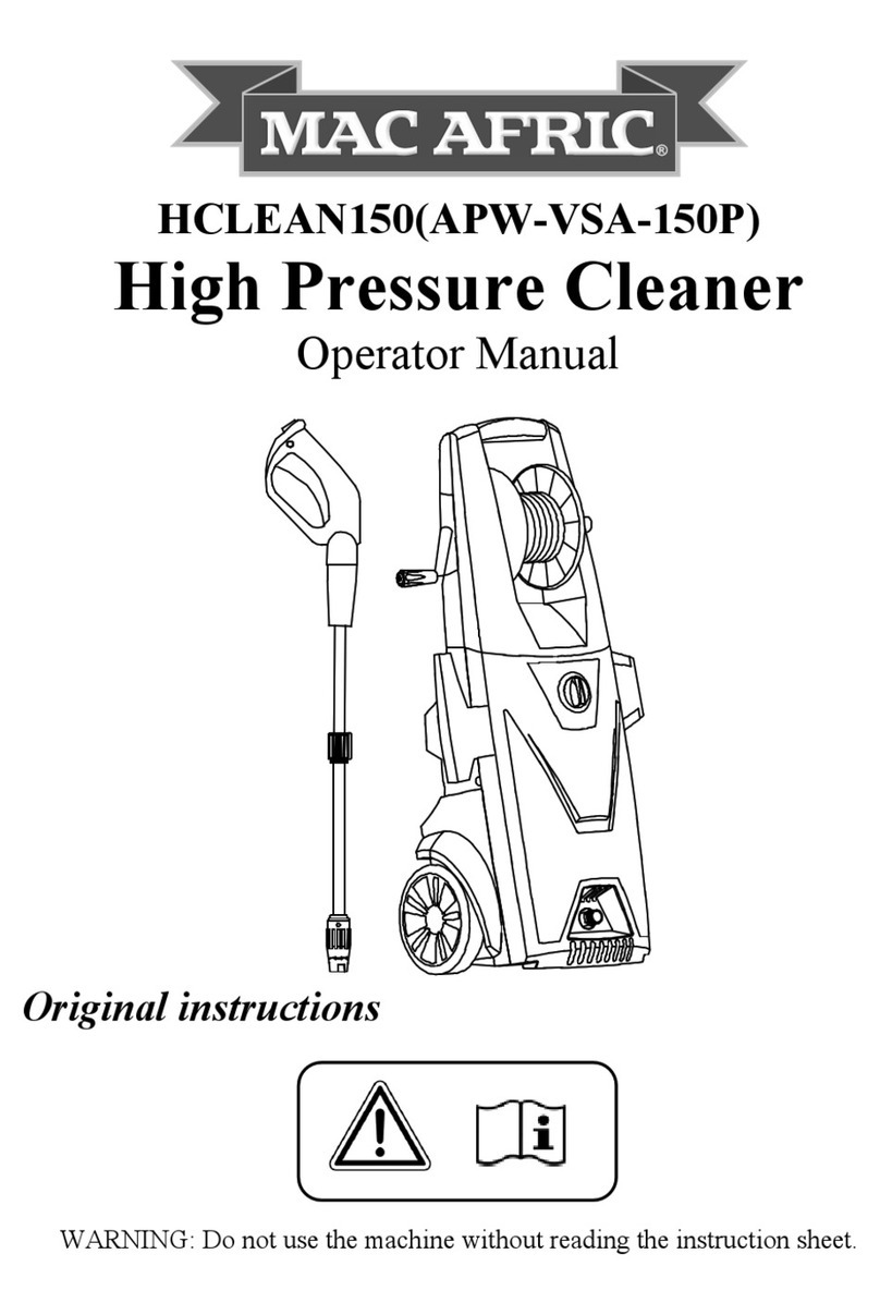 Mac Afric HCLEAN150 Operator's manual