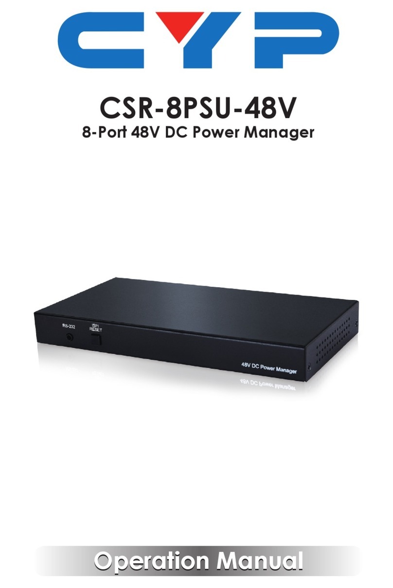 CYP CSR-8PSU-48V Operation manual